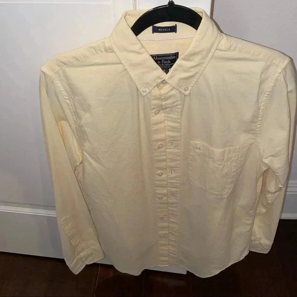 Abercrombie & Fitch Yellow Dress Shirt